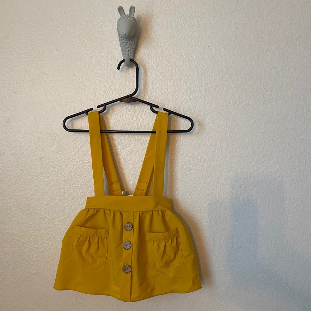 BaileyBlossom Mustard Yellow Suspender Dress Skirt